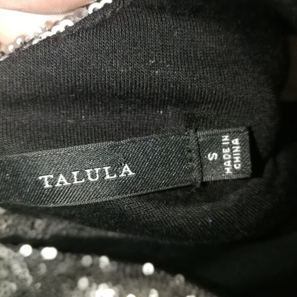 ARITZIA / TATULA Black & Silver Canterbury Sequins Festive Mini Dress Size Small - Picture 8 of 13